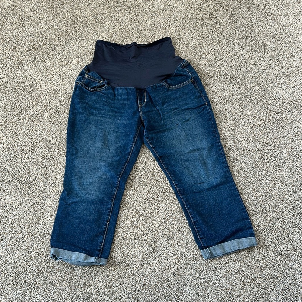 Old Navy Denim Maternity Full Panel Capris